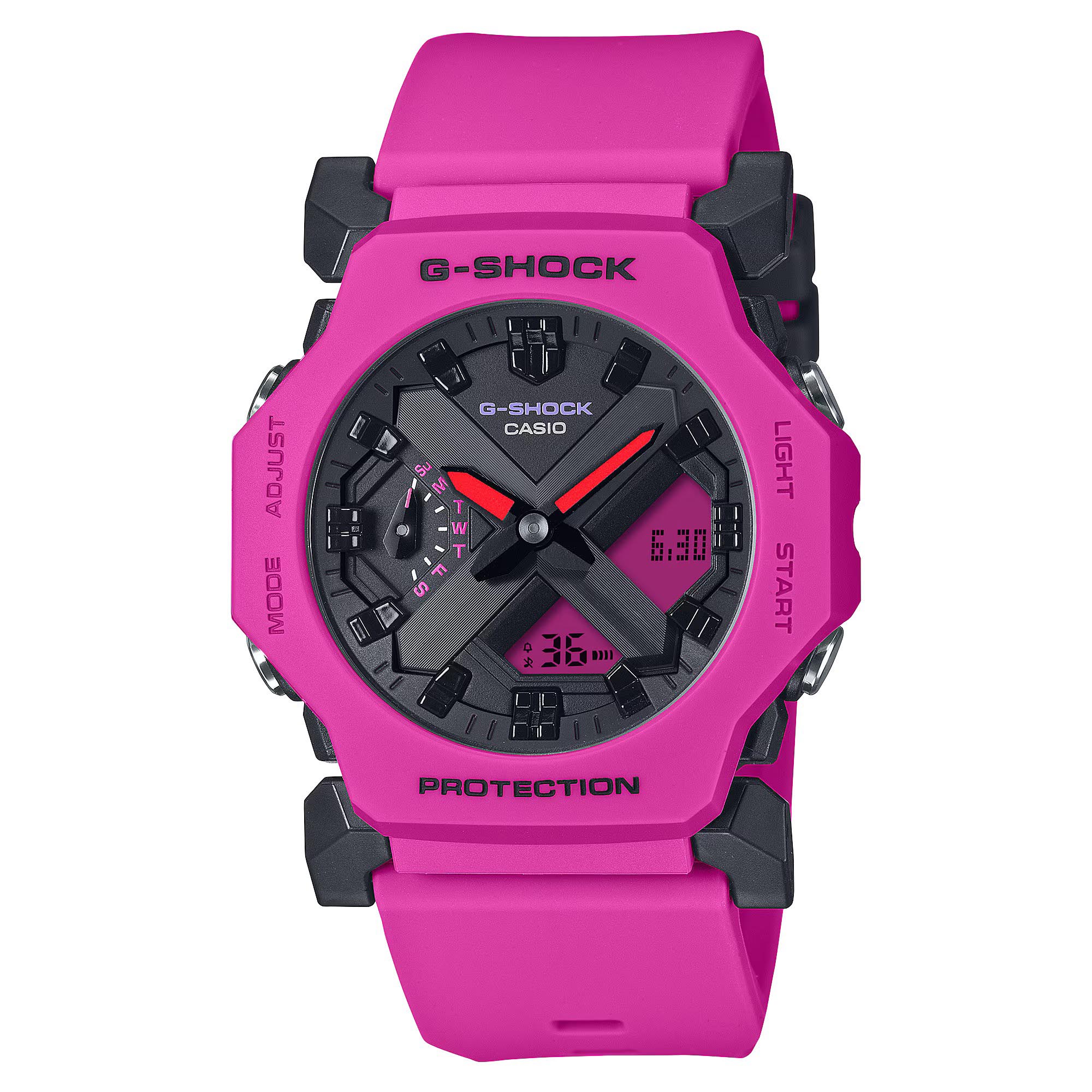 Casio G-Shock GA-2300-4A Analog-Digital Men Watch Vibrant Pink Compact Size ozDigitalWatch.com.au